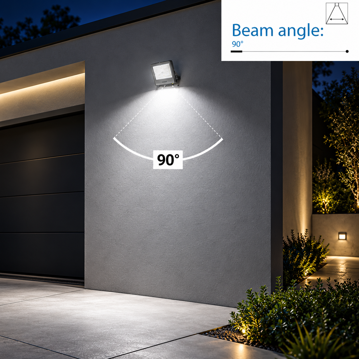 LED SMD РЕФЛЕКТОР 150W СИВО ТЕЛО IP65 СО 100CM КАБЕЛ