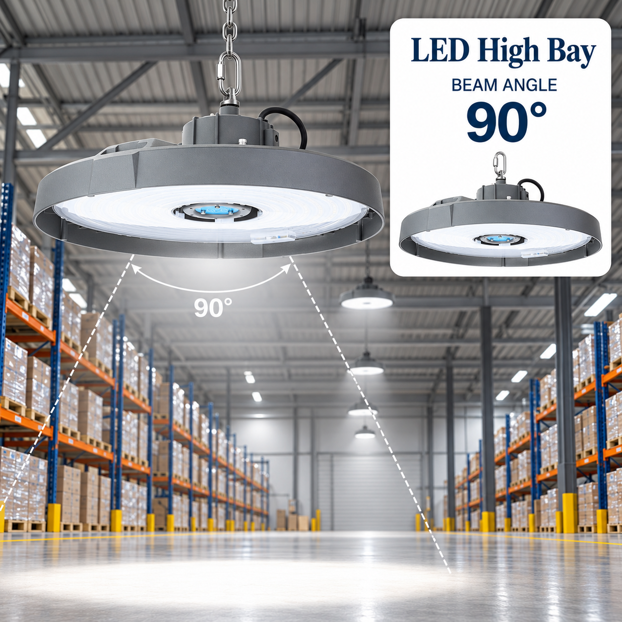 200W Led ИНДУСТРИСКА СВЕТИЛКА AC100-240V 5700K 180Lm/W IP65 90° – NEW