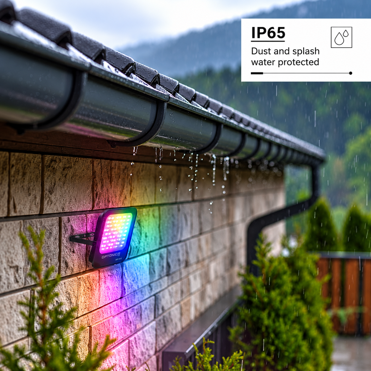 Led SMD Рефлектор БЕЛ 50W 4000Lm AC220-240V 120° IP65 RGB