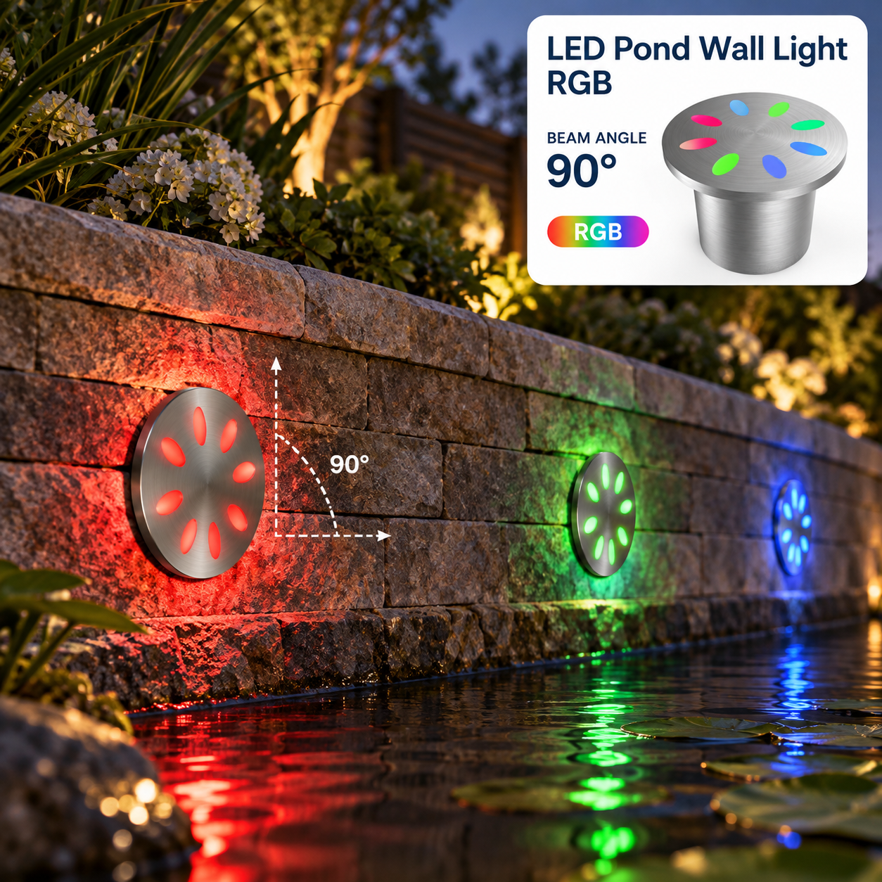 Led НАДВОРЕШНО ЅИДНО СВЕТЛО 1W 350MA IP68 – RGB