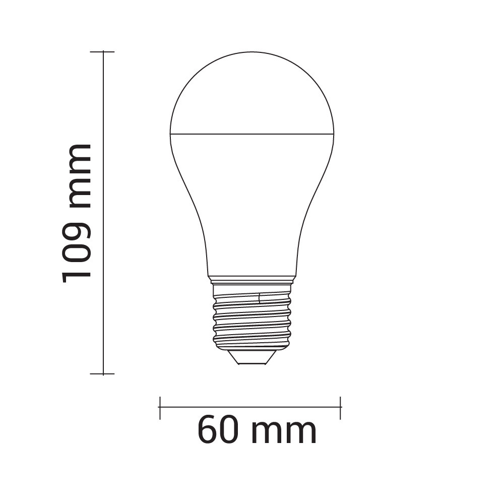 Led СИJАЛИЦА A60 E27 10W 806Lm RA>80 AC175-265V 6000K