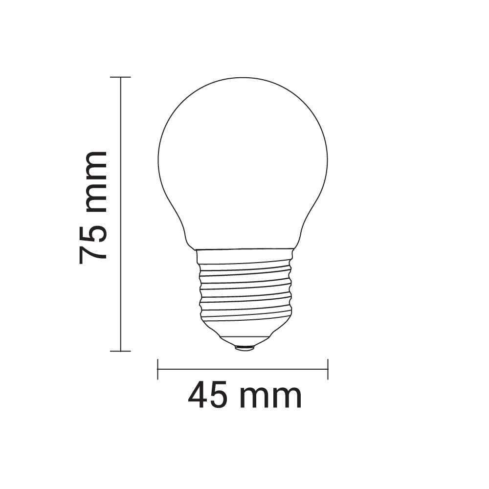 Led СИJАЛИЦА G45 4W 400Lm E27 175-265V 4500K ФИЛАМЕНТ