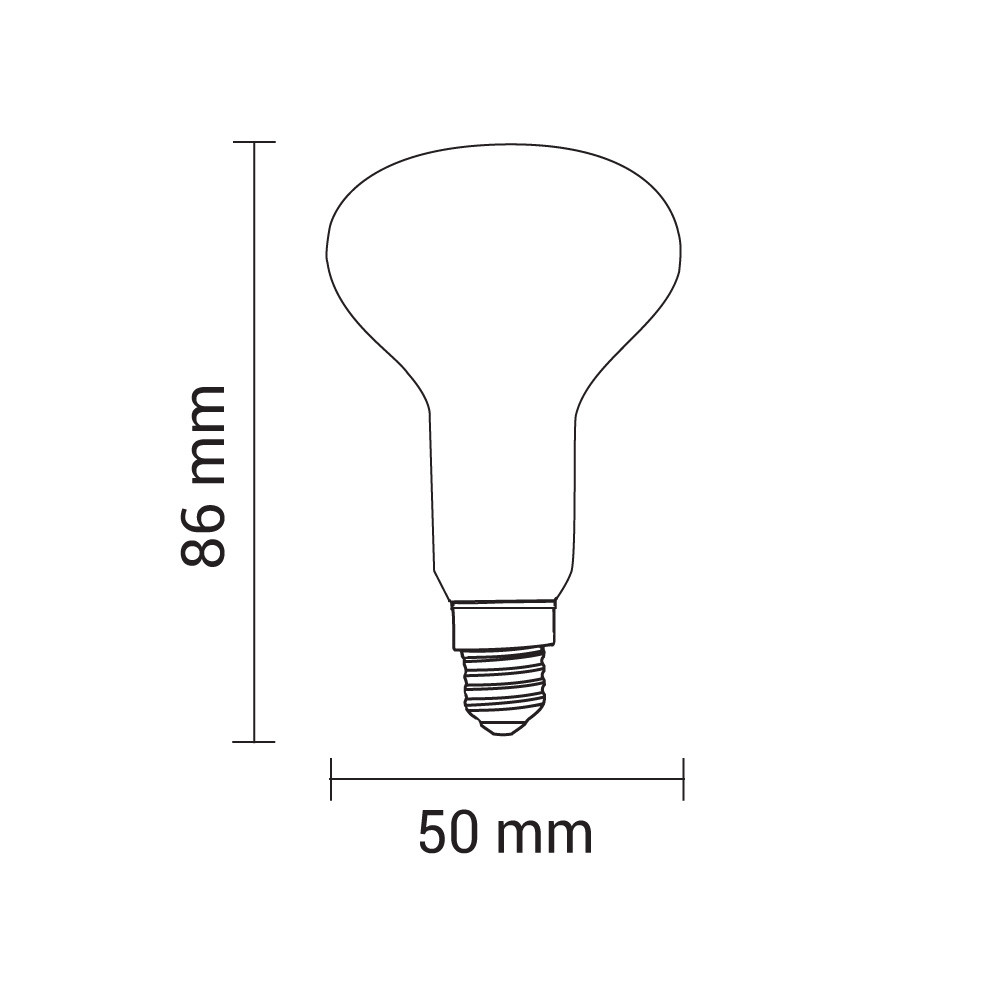 Led СИJАЛИЦА R50 5W 600Lm 2700K E14 175-265V ФИЛАМЕНТ