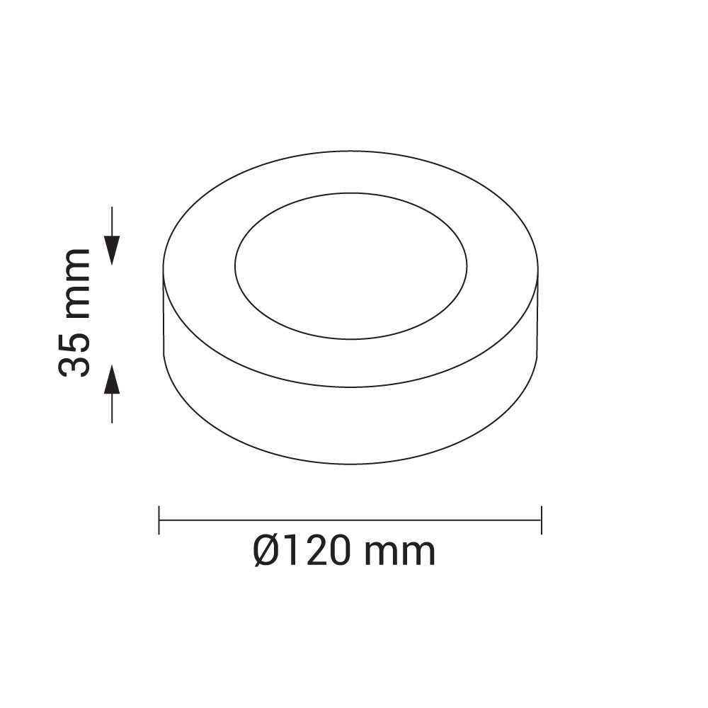 6W Led НАДГРАДЕН ПАНЕЛ КРУГ AC85-260V 50-60Hz 2800K