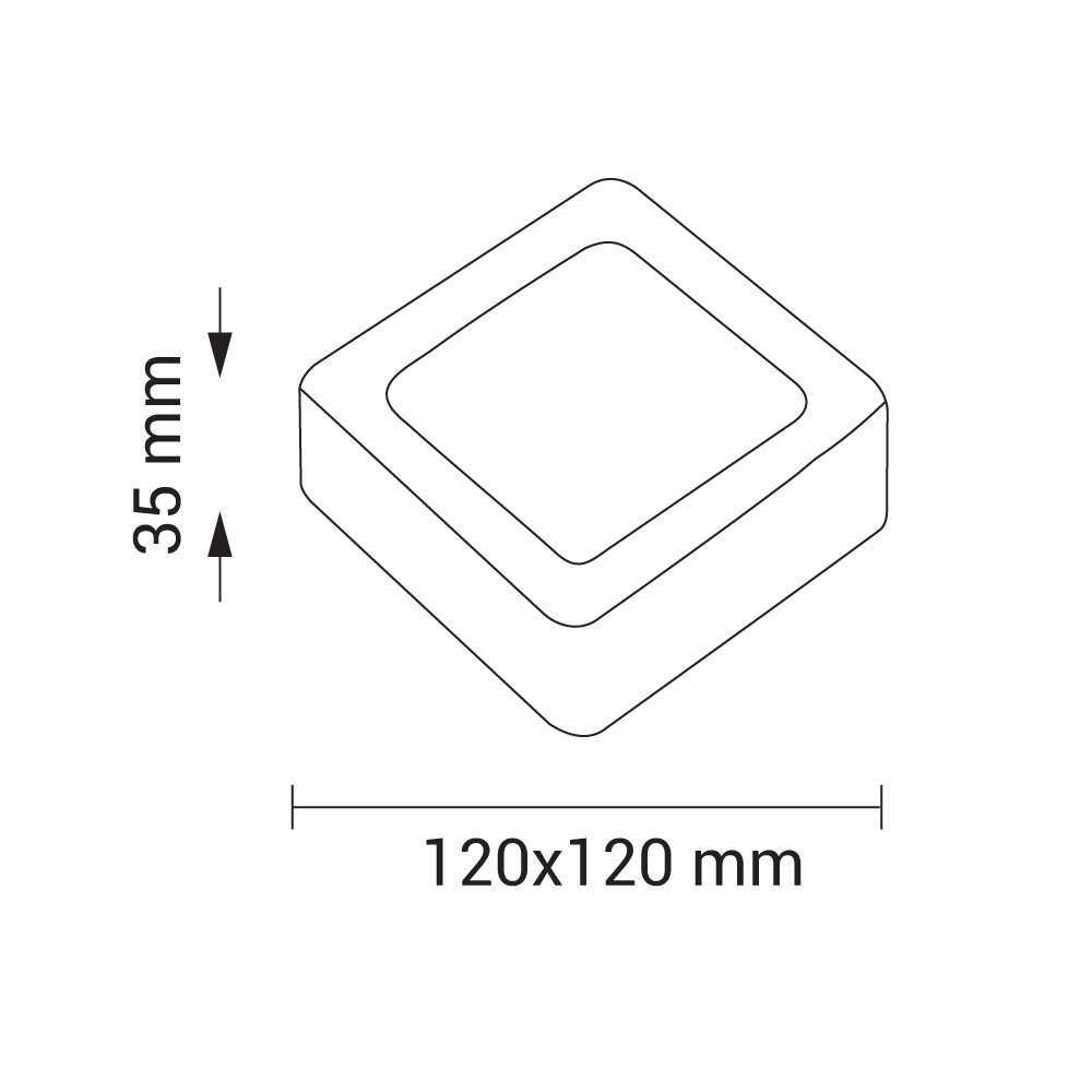 6W Led НАДГРАДЕН ПАНЕЛ КВАДРАТ AC85-260V 50-60Hz 6000K