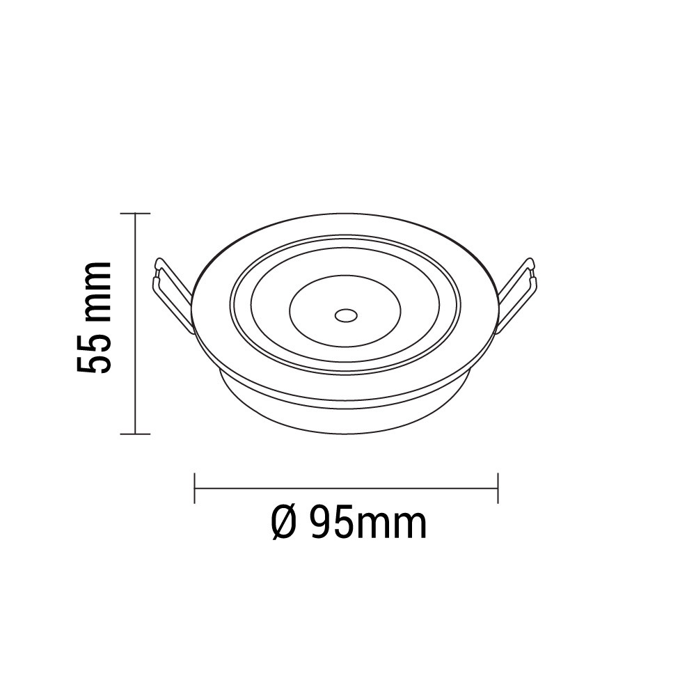 8W Led Cob ВГРАДЛИВ Рефлектор КРУГ, РОТАТИВЕН, 4500K – INOX