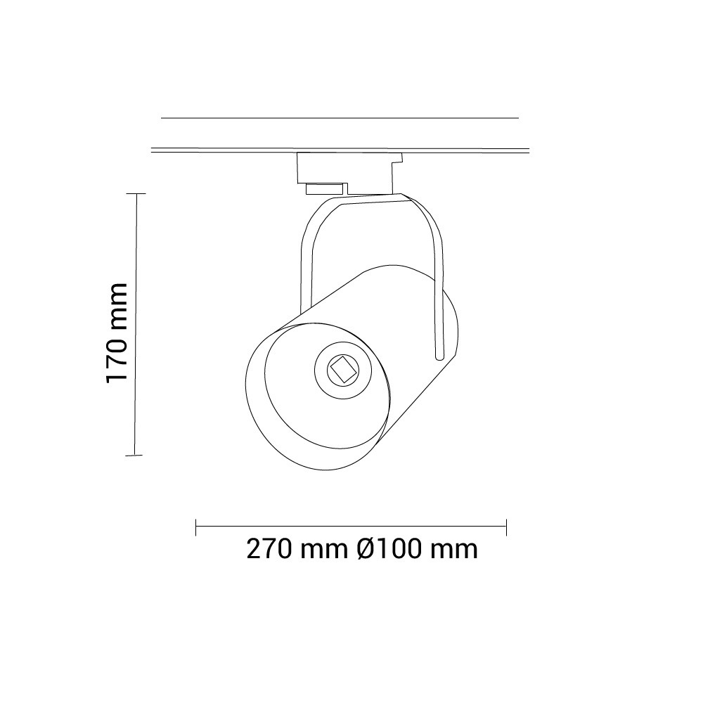 LED ШИНСКО СВЕТЛО 25W 110-240V COB ЦРНО ТЕЛО, 6000K