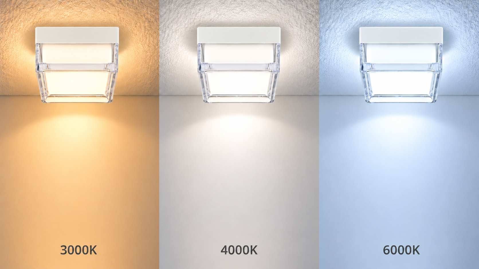LED НАДВОРЕШНА ПЛАФОЊЕРКА СВЕТИЛКА КВАДРАТНА БЕЛА 9W 3CCT IP65